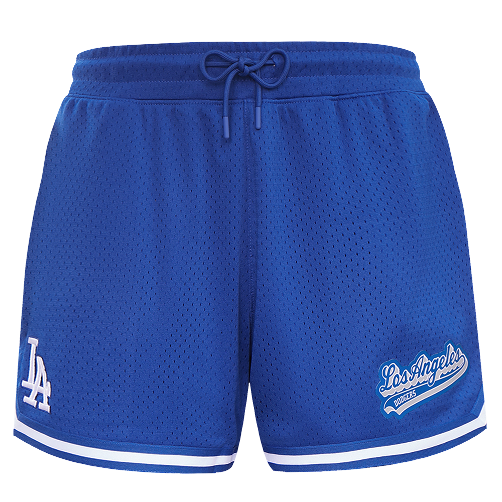 MLB LOS ANGELES DODGERS SCRIPT TAIL WOMEN'S MESH SHORT (DODGER BLUE)