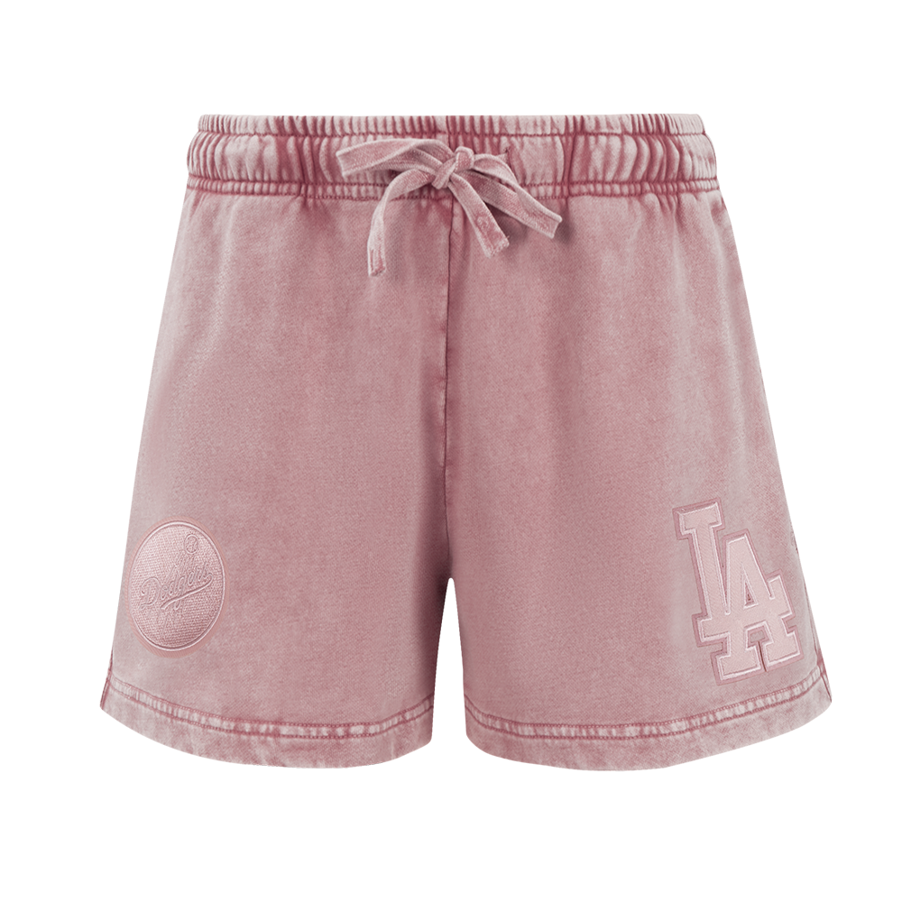 MLB LOS ANGELES DODGERS WASHED CLASSIC WOMEN'S ENZYME WASH FT SHORT (WASHED MAUVE)