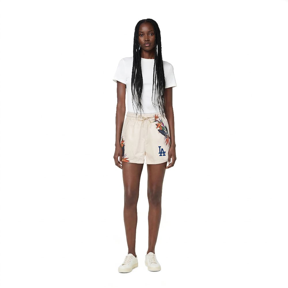 MLB LOS ANGELES DODGERS PARADISE SHORT TISSÉ POUR FEMME (COQUILLE D'ŒUF)
