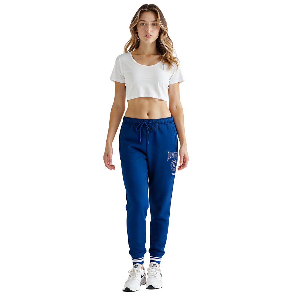 MLB LOS ANGELES DODGERS CREST EMBLEM WOMEN'S RIB FLC SWEATPANT (DODGER BLUE)
