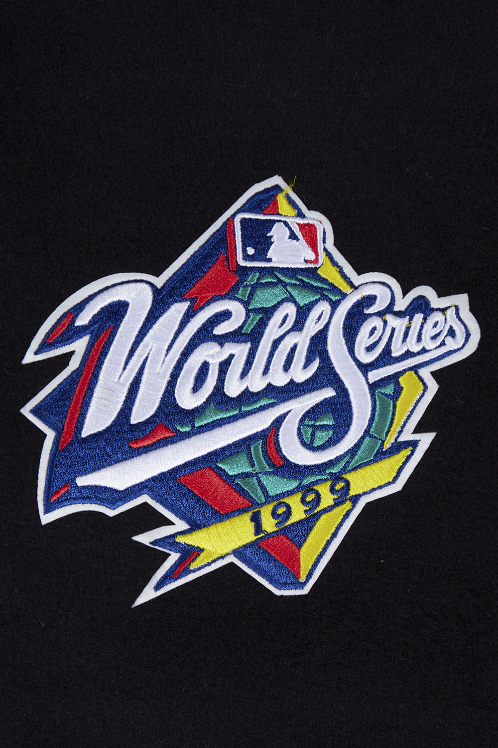 MLB LOS ANGELES DODGERS MASH UP BLOUSON COLLÉGIAL EN LAINE À BORDS CÔTELÉS POUR FEMME (NOIR/BLEU DODGER)