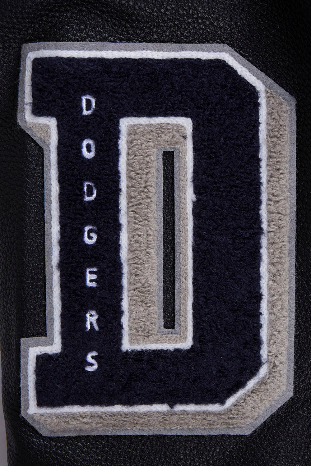 MLB LOS ANGELES DODGERS MASH UP BLOUSON COLLÉGIAL EN LAINE À BORDS CÔTELÉS POUR FEMME (NOIR/BLEU DODGER)