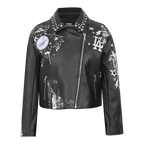 MLB LOS ANGELES DODGERS SKETCHBOOK BLOUSON DE CUIR POUR FEMME (NOIR)