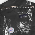 MLB LOS ANGELES DODGERS SKETCHBOOK BLOUSON DE CUIR POUR FEMME (NOIR)