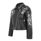 MLB LOS ANGELES DODGERS SKETCHBOOK BLOUSON DE CUIR POUR FEMME (NOIR)