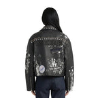MLB LOS ANGELES DODGERS SKETCHBOOK BLOUSON DE CUIR POUR FEMME (NOIR)