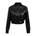 MLB LOS ANGELES DODGERS WASHED CRYSTALLINE BLOUSON DE CUIR POUR FEMME (NOIR DE JAIS)