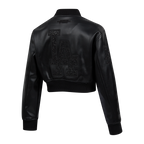 MLB LOS ANGELES DODGERS WASHED CRYSTALLINE BLOUSON DE CUIR POUR FEMME (NOIR DE JAIS)