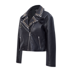 MLB LOS ANGELES DODGERS RENEGADE WOMEN'S LEATHER JACKET (BLACK)