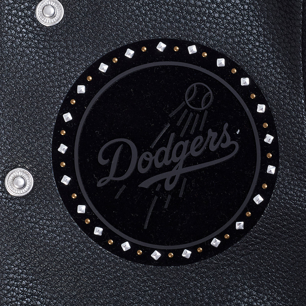 MLB LOS ANGELES DODGERS RENEGADE WOMEN'S LEATHER JACKET (BLACK)