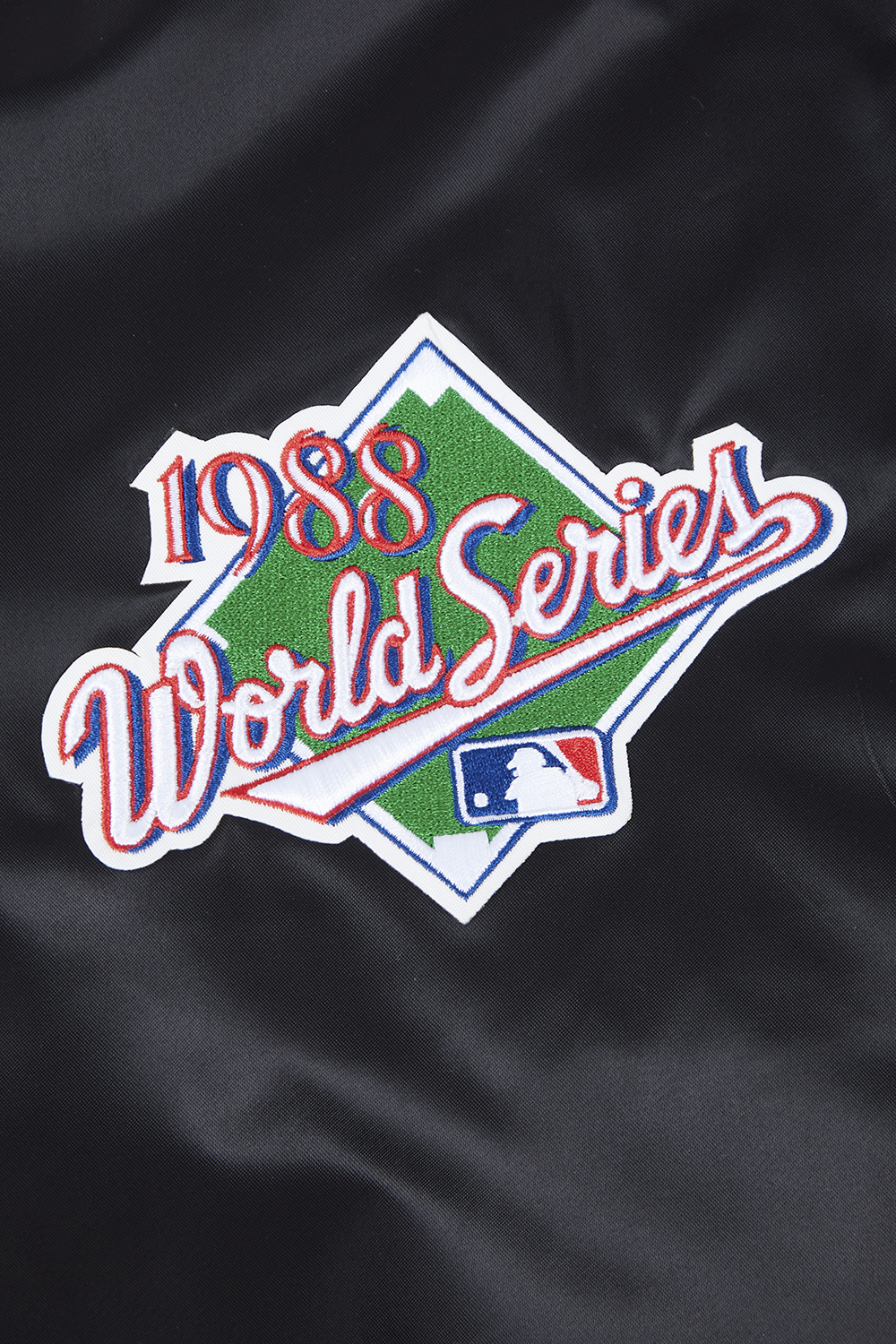 MLB LOS ANGELES DODGERS MASH UP BLOUSON EN SATIN À BORDS CÔTELÉS POUR FEMME (NOIR/BLEU DODGER)