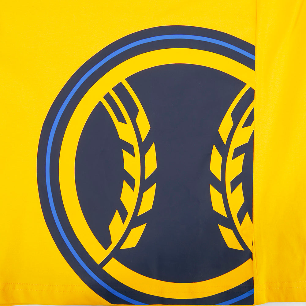 MLB MILWAUKEE BREWERS LIVING LARGE HAUT EN JERSEY DE COTON À ÉPAULES TOMBANTES POUR HOMME (JAUNE)
