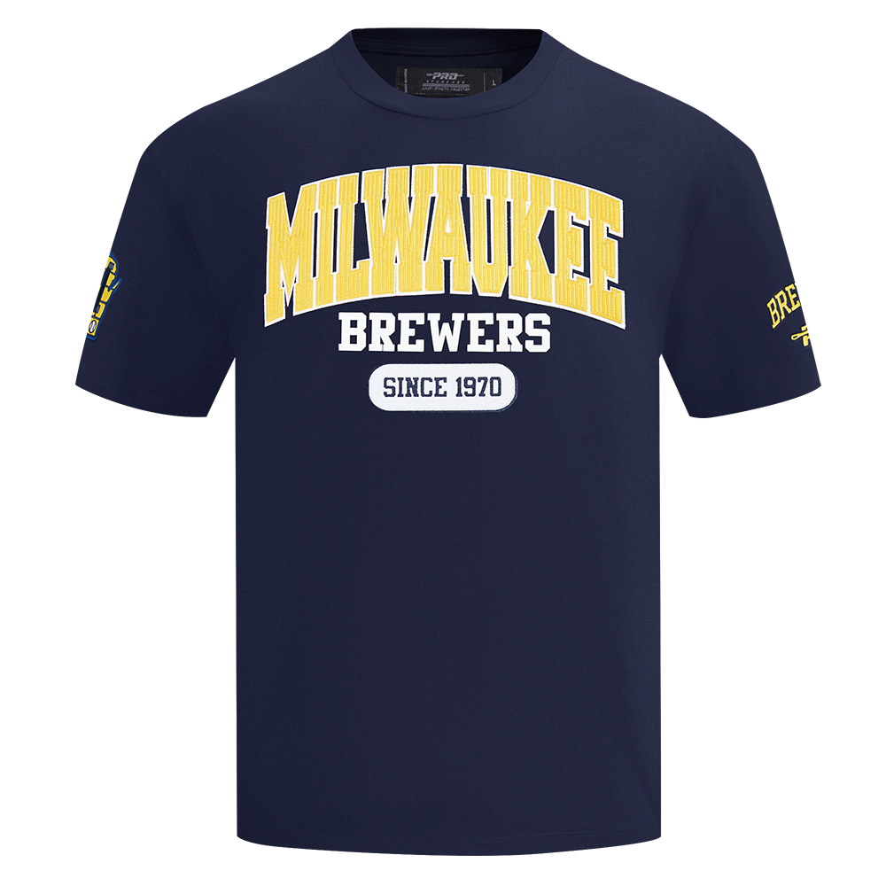 MLB MILWAUKEE BREWERS CITY ARCH HAUT EN JERSEY SIMPLE POUR HOMME (MARINE MINUIT)