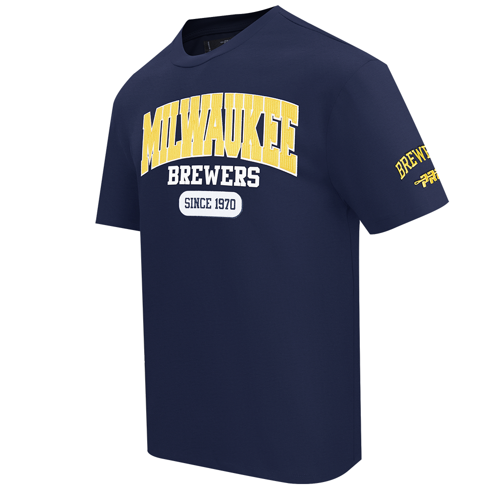 MLB MILWAUKEE BREWERS CITY ARCH HAUT EN JERSEY SIMPLE POUR HOMME (MARINE MINUIT)