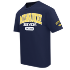 MLB MILWAUKEE BREWERS CITY ARCH HAUT EN JERSEY SIMPLE POUR HOMME (MARINE MINUIT)