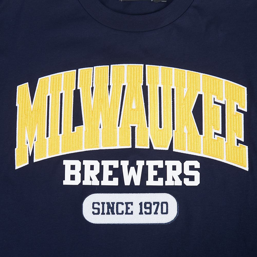 MLB MILWAUKEE BREWERS CITY ARCH HAUT EN JERSEY SIMPLE POUR HOMME (MARINE MINUIT)
