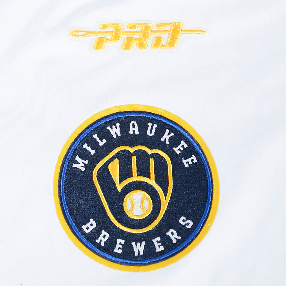 MLB MILWAUKEE BREWERS CITY ARCH HAUT EN JERSEY SIMPLE POUR HOMME (BLANC)