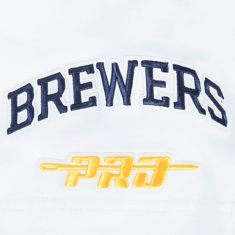 MLB MILWAUKEE BREWERS CITY ARCH HAUT EN JERSEY SIMPLE POUR HOMME (BLANC)