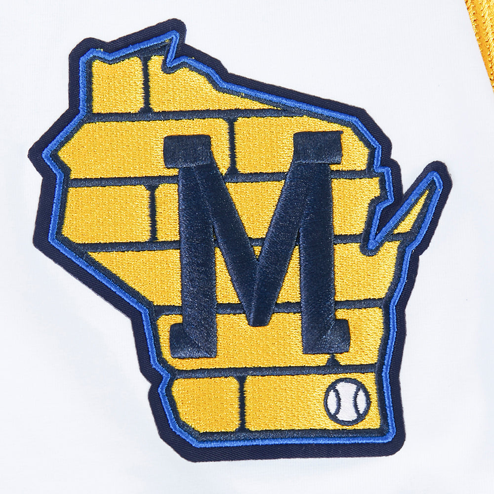 MLB MILWAUKEE BREWERS CITY ARCH HAUT EN JERSEY SIMPLE POUR HOMME (BLANC)