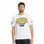 MLB MILWAUKEE BREWERS CITY ARCH HAUT EN JERSEY SIMPLE POUR HOMME (BLANC)