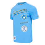 MLB MILWAUKEE BREWERS RETRO CLASSICS HAUT POUR HOMME (BLEU UNIVERSITÉ)