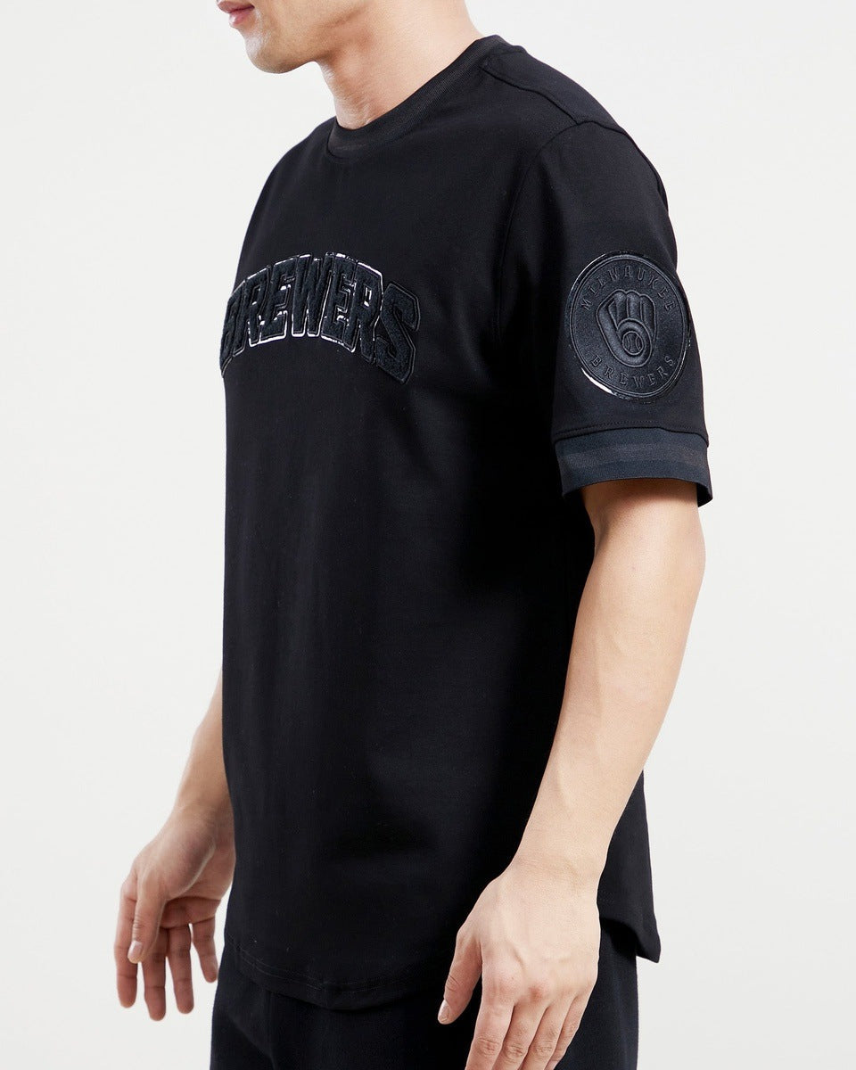 MLB MILWAUKEE BREWERS TRIPLE BLACK MEN'S TOP (TRIPLE BLACK)