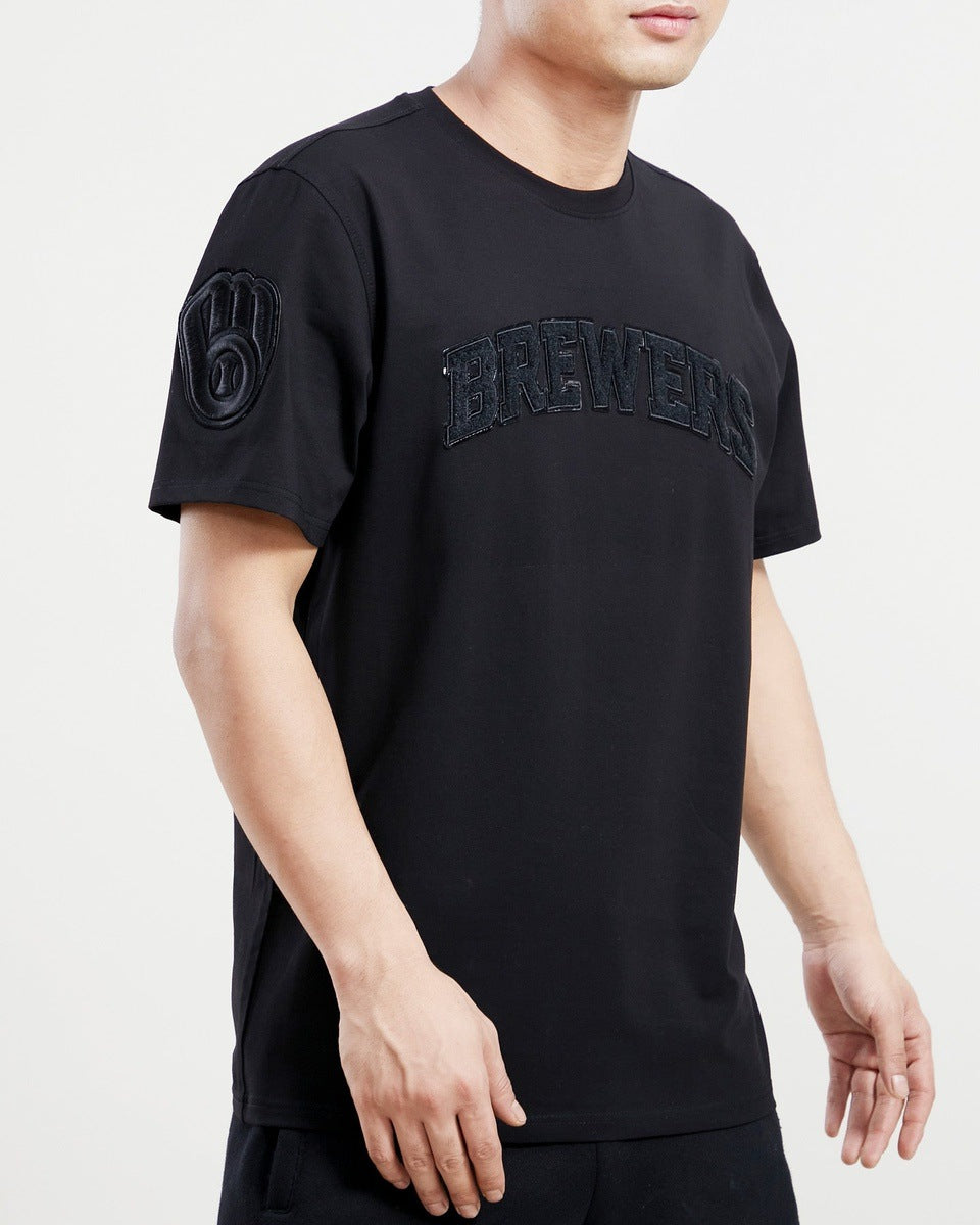 MLB MILWAUKEE BREWERS TRIPLE BLACK MEN'S TOP (TRIPLE BLACK)