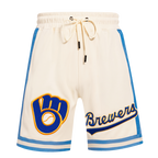 MLB MILWAUKEE BREWERS RETRO CLASSIC SHORT 2.0 POUR HOMME (COQUILLE D'ŒUF/BLEU UNIVERSITÉ)
