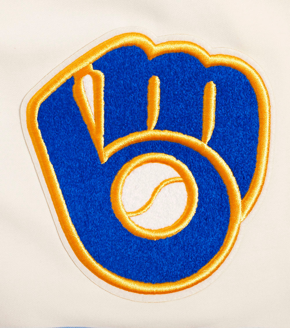 MLB MILWAUKEE BREWERS RETRO CLASSIC SHORT 2.0 POUR HOMME (COQUILLE D'ŒUF/BLEU UNIVERSITÉ)