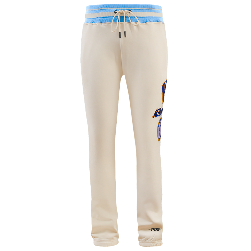 MLB MILWAUKEE BREWERS RETRO CLASSIC MEN'S SWEATPANT (EGGSHELL/ UNIVERSITY BLUE)