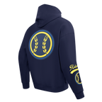 MLB MILWAUKEE BREWERS LIVING LARGE CHANDAIL À CAPUCHON EN MOLLETON À ÉPAULES TOMBANTES POUR HOMME (MARINE MINUIT)