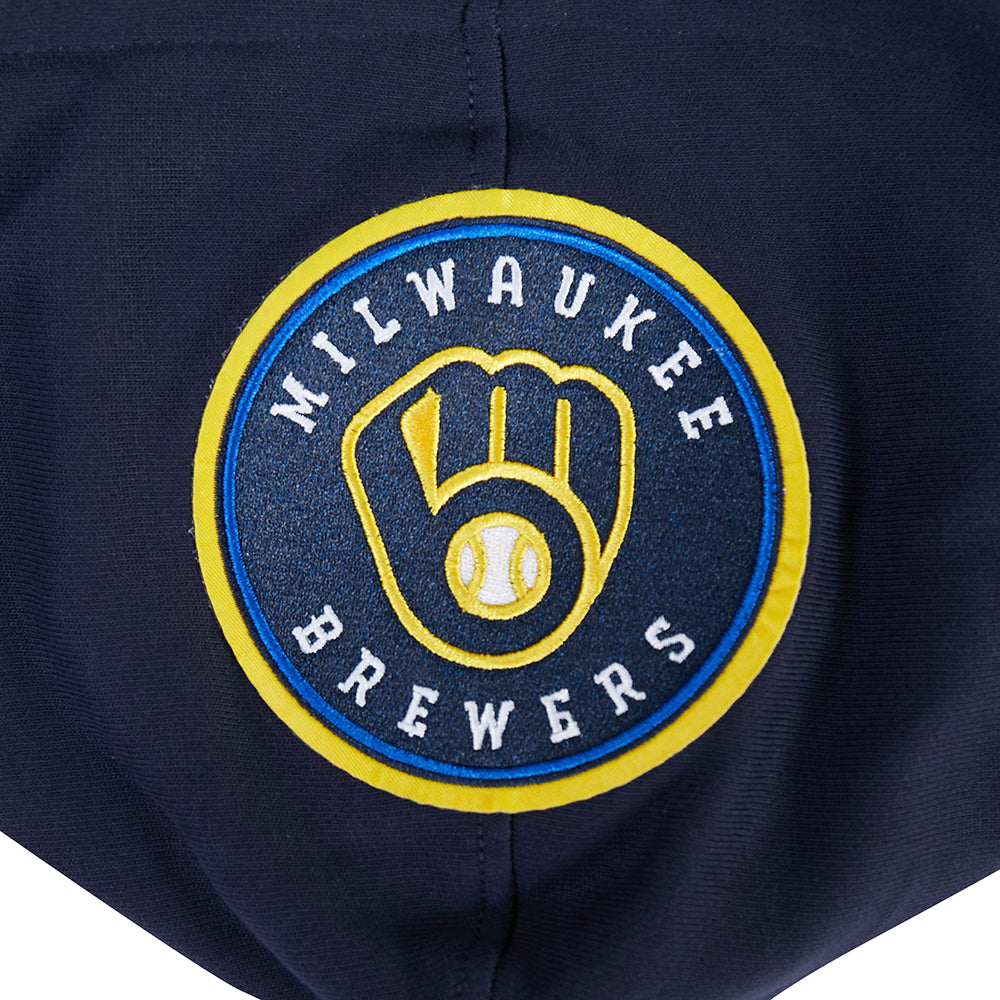 MLB MILWAUKEE BREWERS CITY ARCH CHANDAIL À CAPUCHON EN MOLLETON POUR HOMME (MARINE MINUIT)