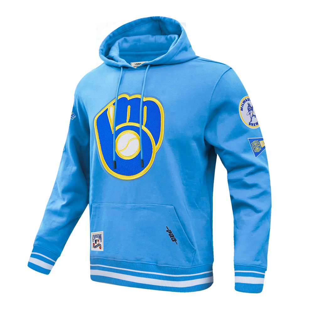 MLB MILWAUKEE BREWERS RETRO CLASSICS MEN'S SWEATSHIRT (UNIVERSITY BLUE)
