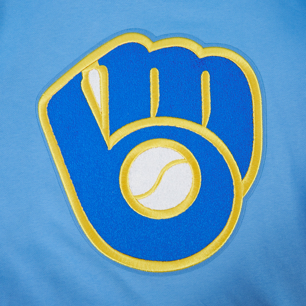 MLB MILWAUKEE BREWERS RETRO CLASSICS MEN'S SWEATSHIRT (UNIVERSITY BLUE)