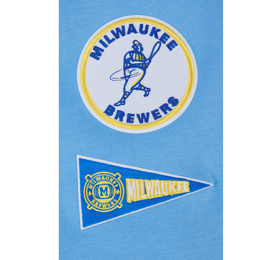 MLB MILWAUKEE BREWERS RETRO CLASSICS MEN'S SWEATSHIRT (UNIVERSITY BLUE)