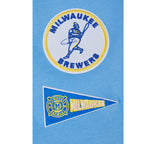 MLB MILWAUKEE BREWERS RETRO CLASSICS MEN'S SWEATSHIRT (UNIVERSITY BLUE)