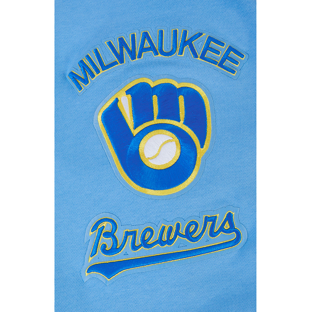 MLB MILWAUKEE BREWERS RETRO CLASSICS MEN'S SWEATSHIRT (UNIVERSITY BLUE)