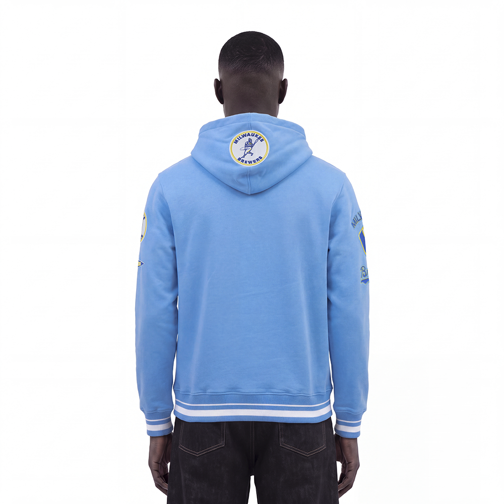 MLB MILWAUKEE BREWERS RETRO CLASSICS MEN'S SWEATSHIRT (UNIVERSITY BLUE)