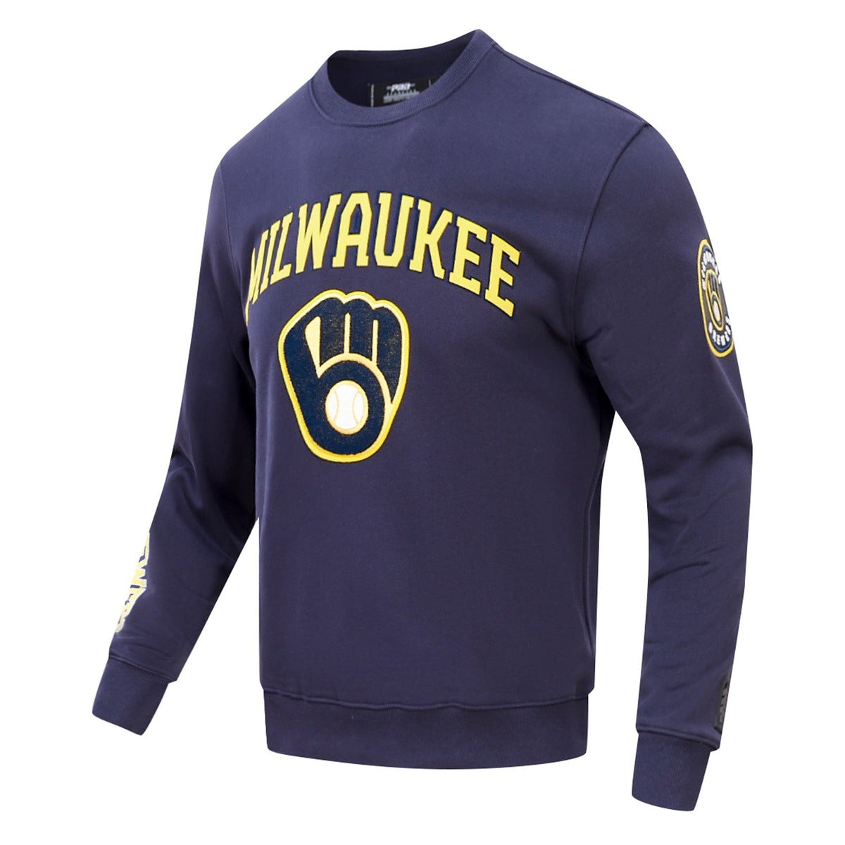 MLB MILWAUKEE BREWERS CLASSIC MEN'S CREWNECK (MIDNIGHT NAVY)