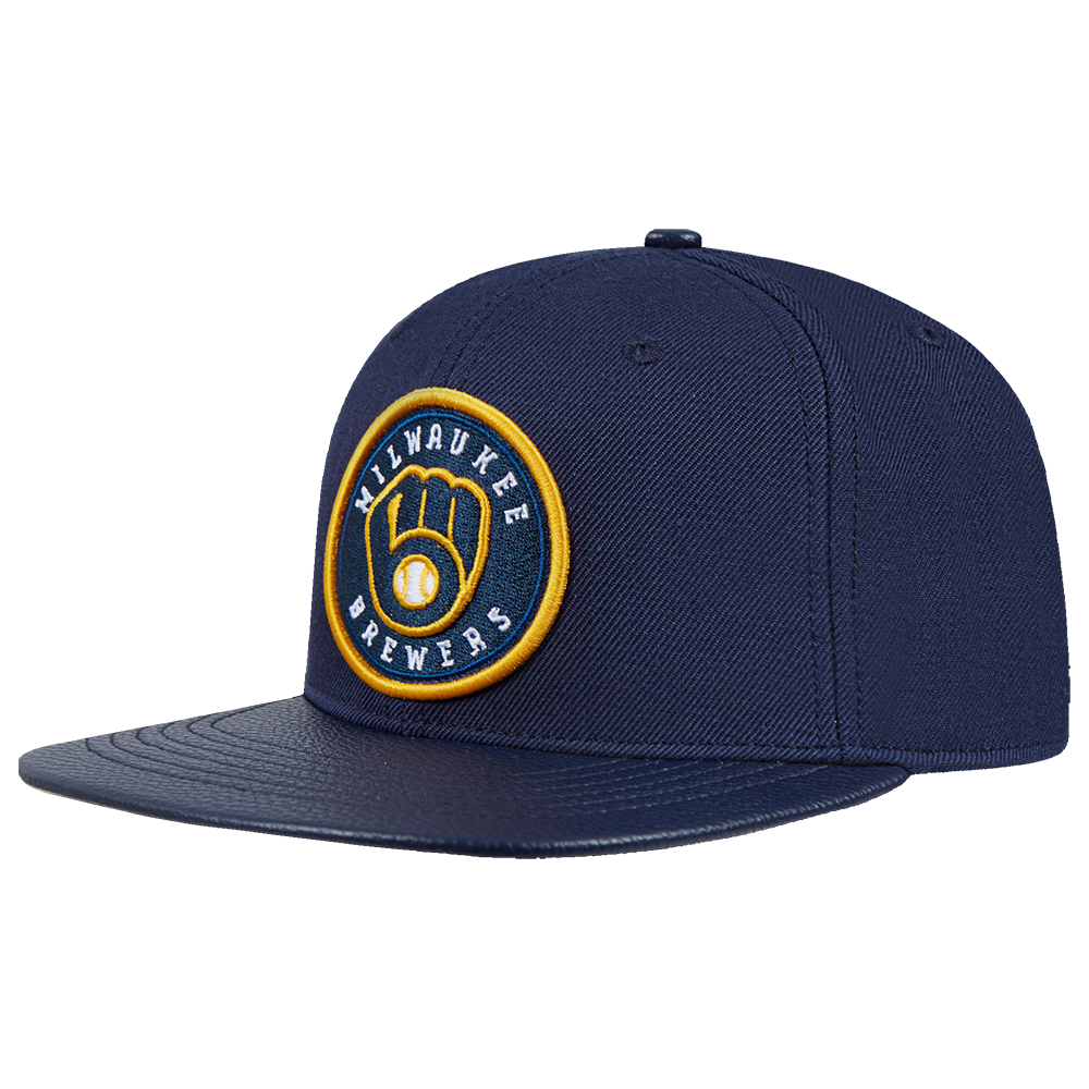 MLB MILWAUKEE BREWERS SCRIPT TAIL WOOL STRAPBACK (MIDNIGHT NAVY)
