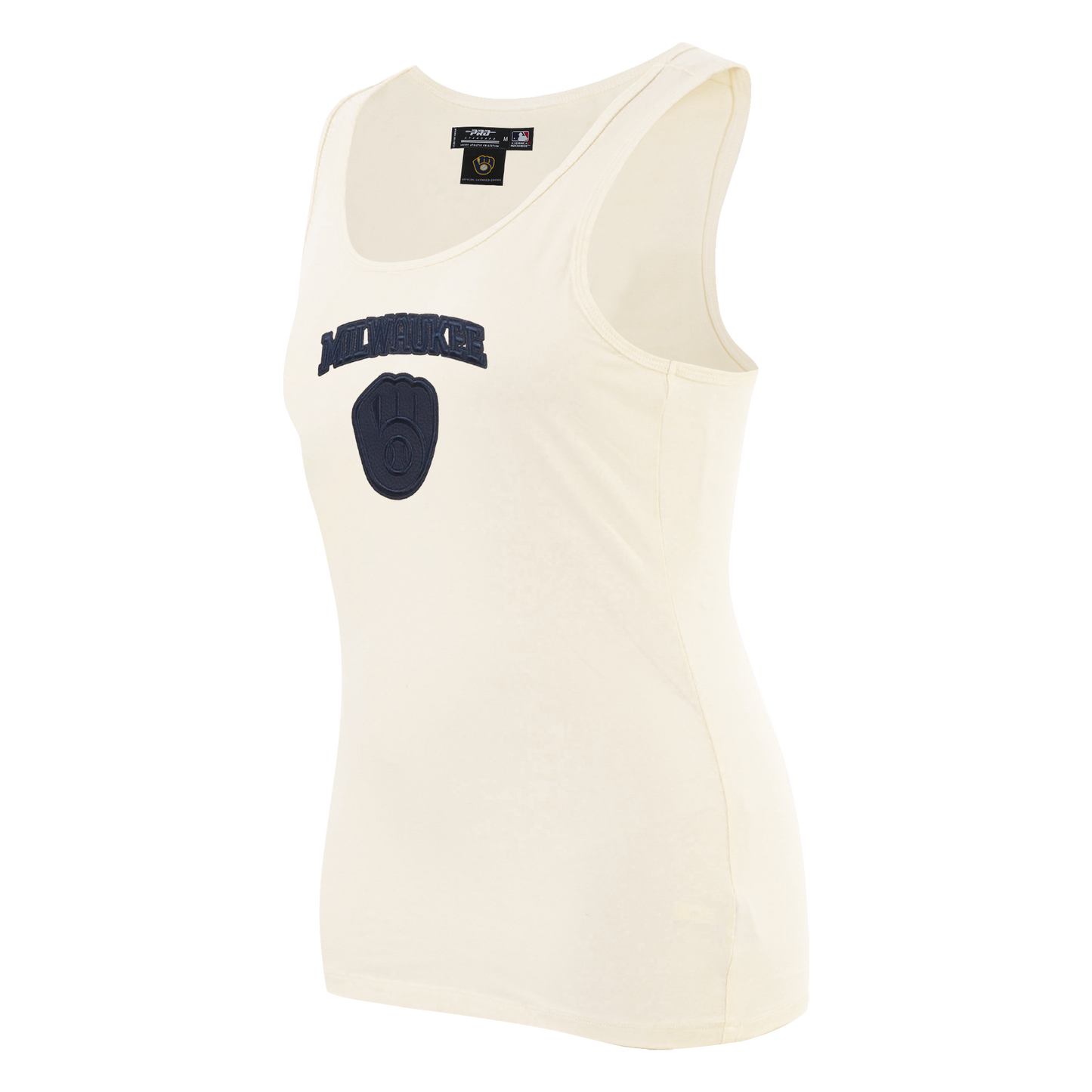 MLB MILWAUKEE BREWERS TRIPLE TONAL RELAXED FIT WOMEN'S RACERBACK (EGGSHELL)