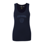 MLB MILWAUKEE BREWERS TRIPLE TONAL CAMISOLE DOS NAGEUR À COUPE DÉCONTRACTÉE POUR FEMME (MARINE MINUIT)