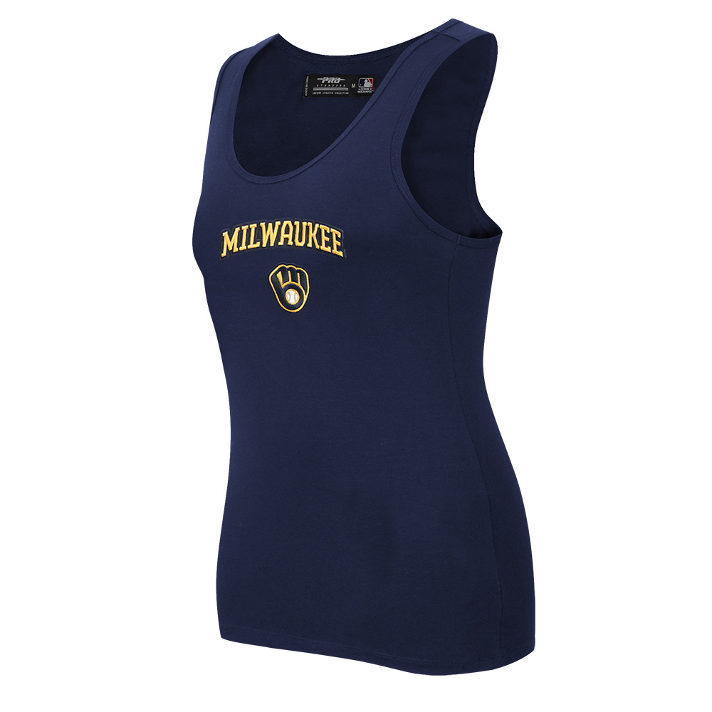 MLB MILWAUKEE BREWERS CLASSIC WOMEN'S RELAXED FIT RACERBACK (MIDNIGHT NAVY)