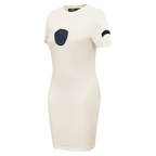 MLB MILWAUKEE BREWERS TRIPLE TONAL BODYCON WOMEN'S DRESS (EGGSHELL)