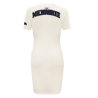 MLB MILWAUKEE BREWERS TRIPLE TONAL BODYCON WOMEN'S DRESS (EGGSHELL)