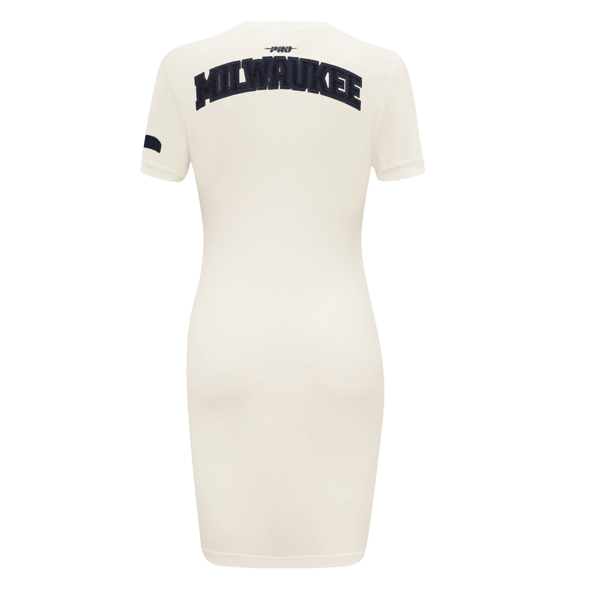 MLB MILWAUKEE BREWERS TRIPLE TONAL BODYCON WOMEN'S DRESS (EGGSHELL)