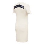 MLB MILWAUKEE BREWERS TRIPLE TONAL BODYCON WOMEN'S DRESS (EGGSHELL)