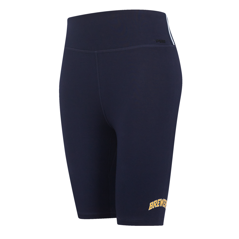 MLB MILWAUKEE BREWERS CLASSIC WOMEN'S COTTON BIKE SHORT (MIDNIGHT NAVY)