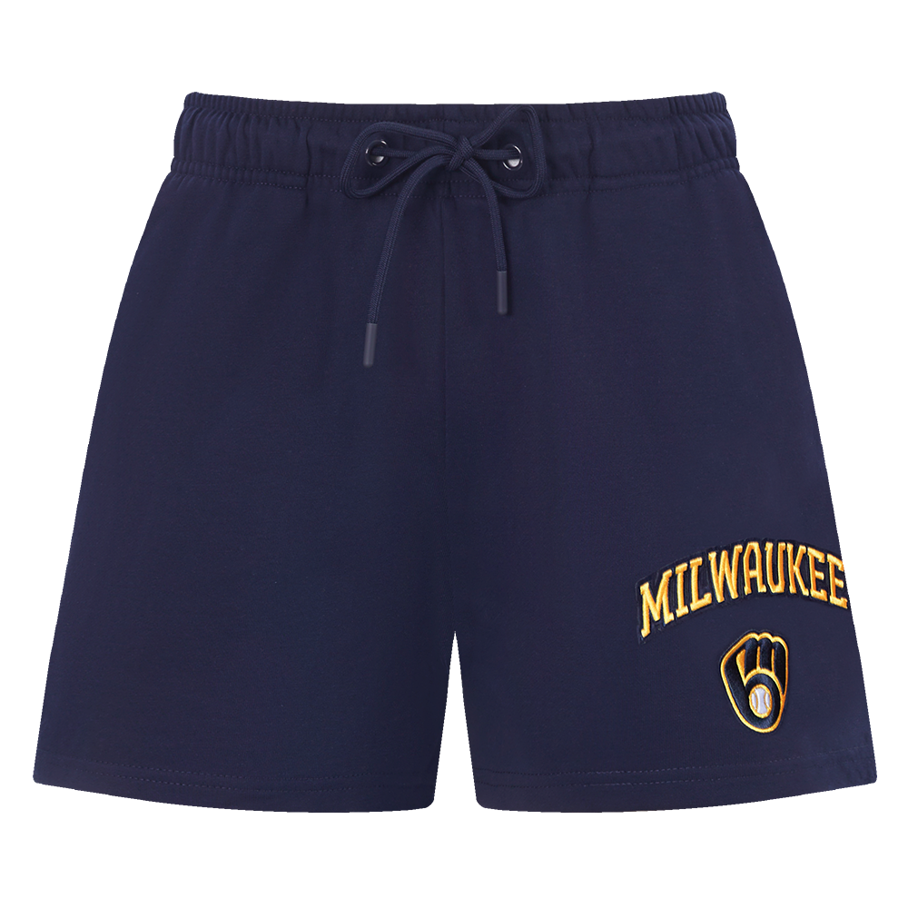 MLB MILWAUKEE BREWERS CLASSIC WOMEN'S FLEECE SHORT (MIDNIGHT NAVY)