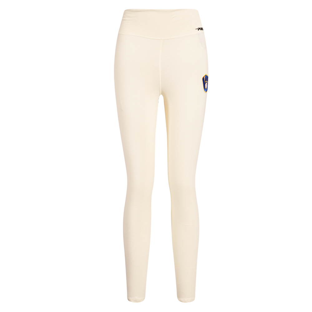 MLB MILWAUKEE BREWERS RETRO CLASSIC LEGGING EN JERSEY POUR FEMME (COQUILLE D'ŒUF)